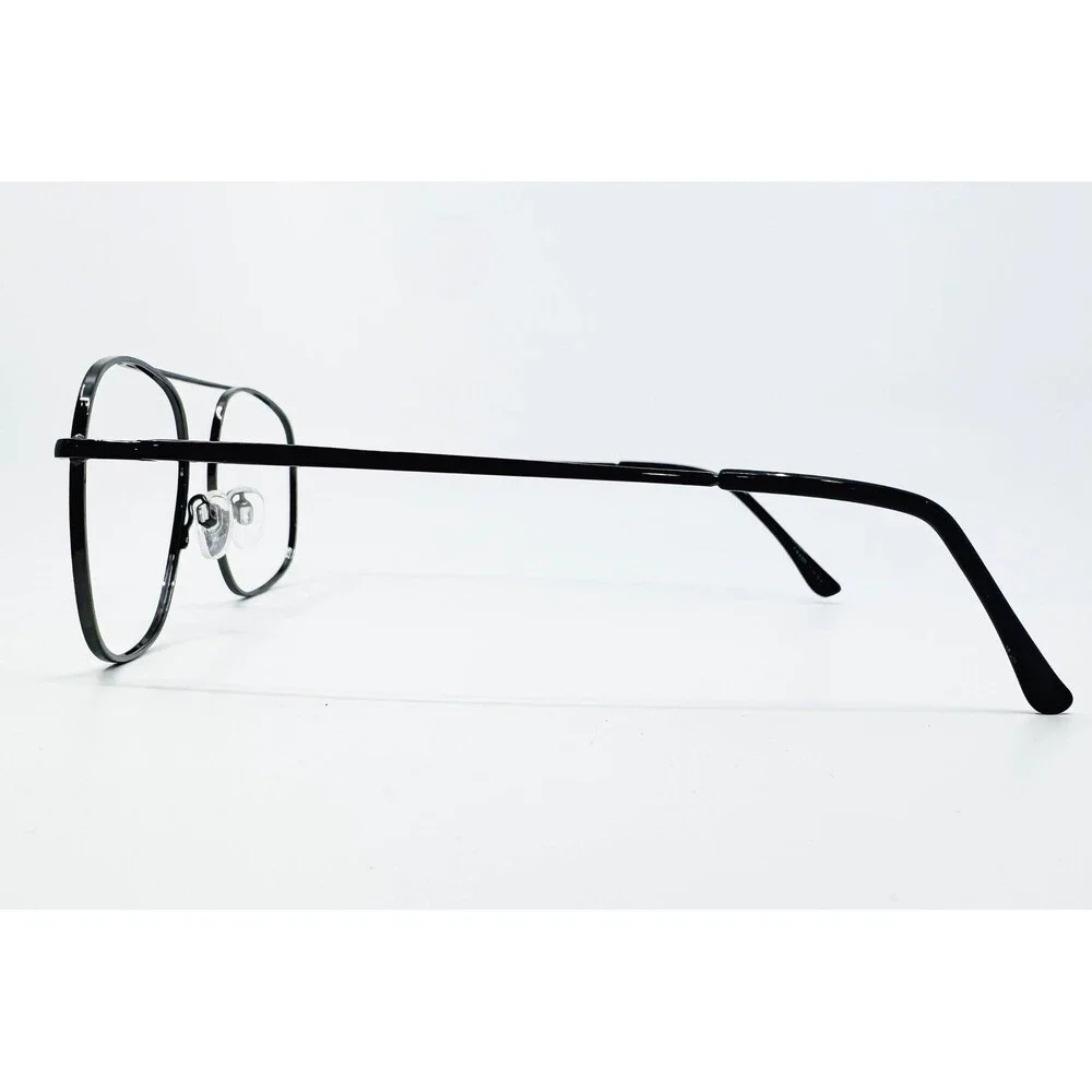 Modern James Eyeglass Frames Mens Gunmetal Aviator Double Bridge 58-17 43984